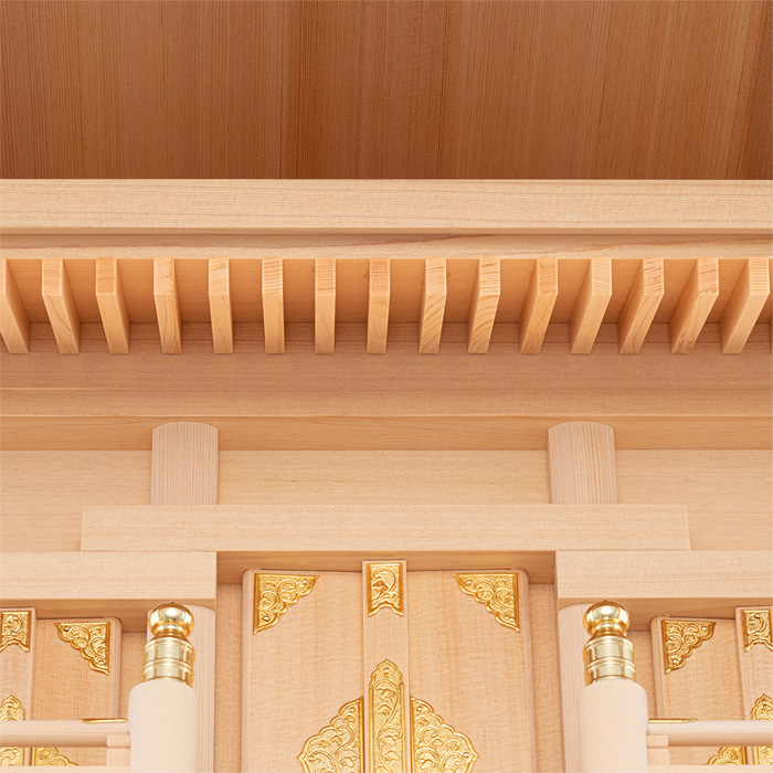 神棚 箱組三社宮 板葺 B型 中〈F-7〉