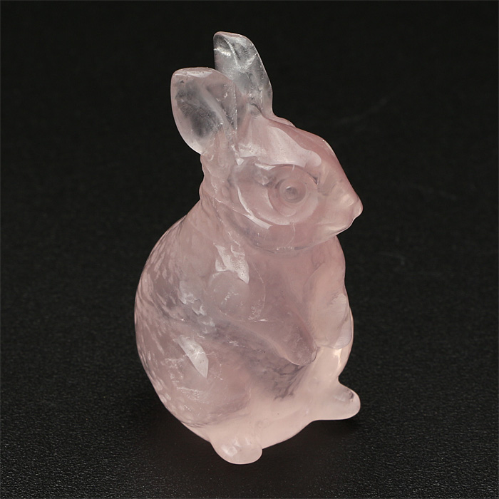 彫刻 ウサギ （ローズクォーツ）