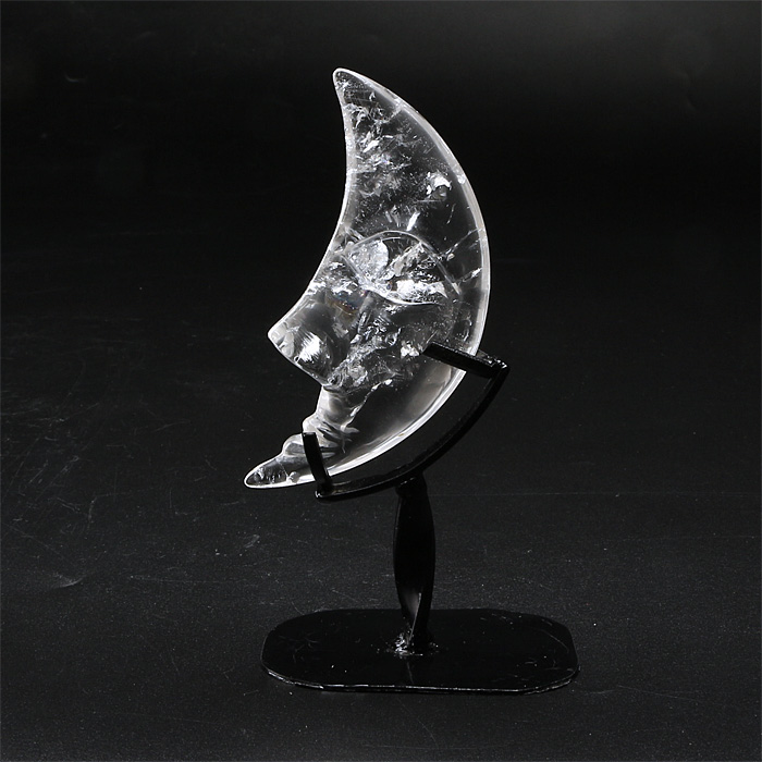 水晶彫刻 月 鉄製台付 No.50 | 高級神棚・神具の通販なら伊勢宮