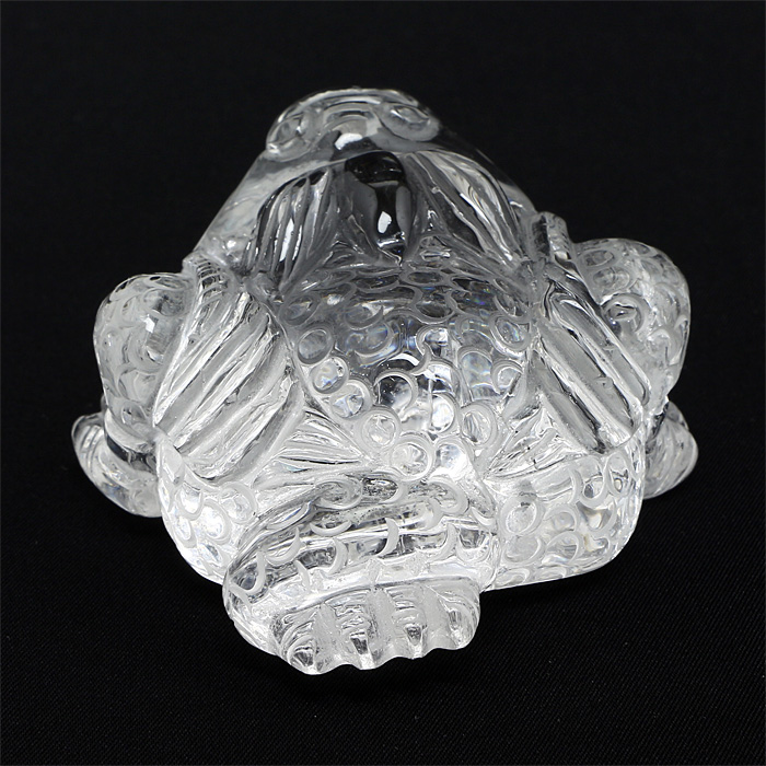 水晶彫刻 銭蛙（三本足の蛙）